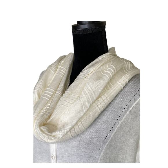 Christopher Banks Cream Scarf with fringe - Picture 3 of 9